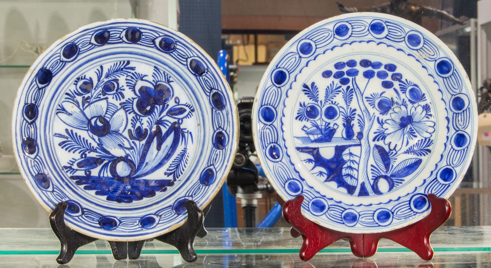 Two Dutch Delft blue and white plates (1 of 1)
