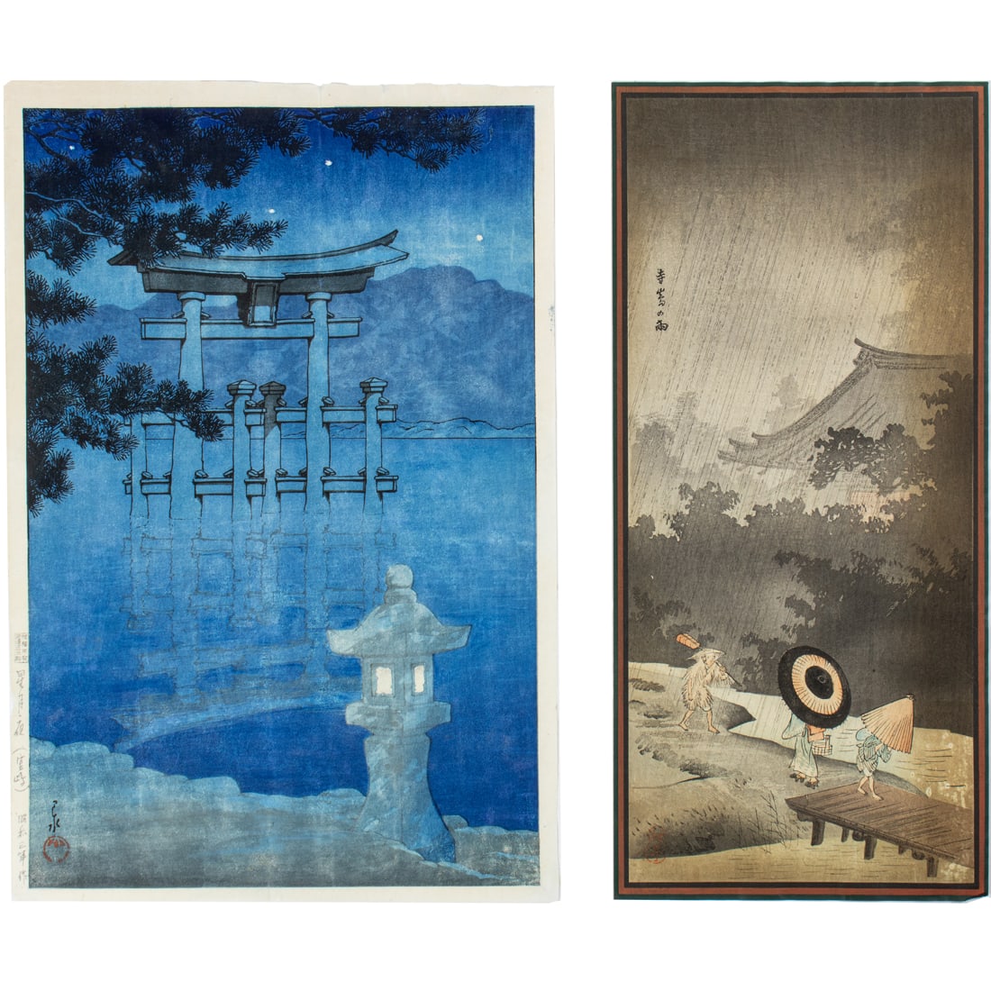 (lot of 2) Japanese woodblock prints (1 of 4)