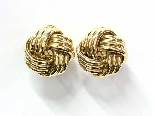 2471 18k Yellow Gold Tiffany Co Knot Earrings