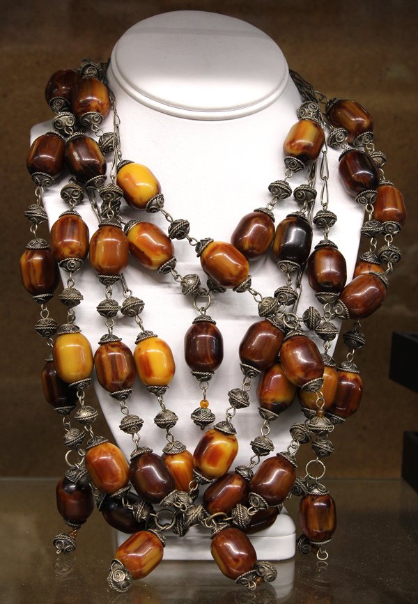 Middle Eastern style jewelry: Six Middle Eastern tribal style beaded necklaces