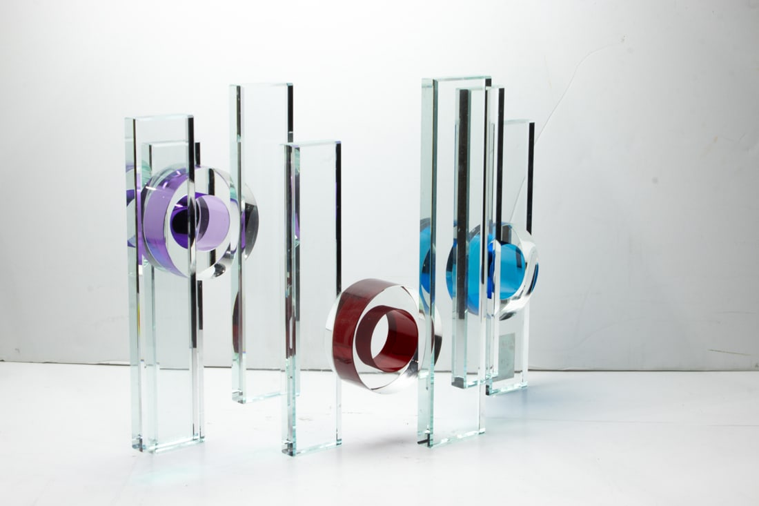 A Faye Miller glass sculpture: City of Lights (1 of 3)