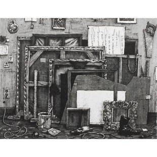 Print, Chester Arnold: Chester Arnold (American, b. 1952), "Bad Paintings," 2007, etching, pencil signed and dated lower right, titled lower center, edition 4/20, sheet: 27.5"h x 30.75"w, overall (with frame): 27"h x 30.75"