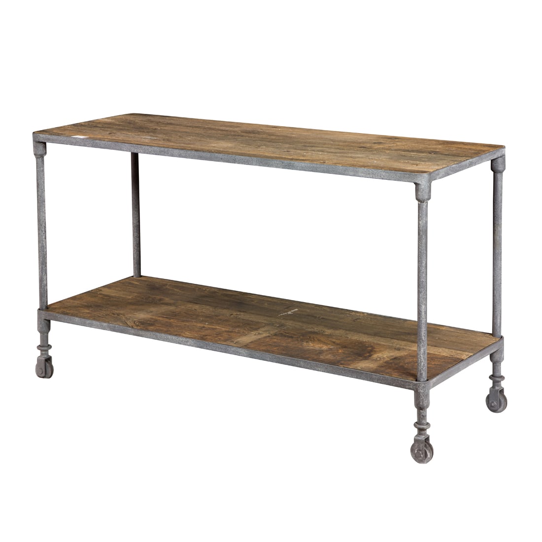 An Industrial style tiered console table (1 of 3)