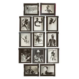 Photograph Negatives, Jim Marshall: (lot of 13) Jim Marshall (American, 1936-2010), David Bowie, photograph negatives, negative (each): 4"h x 5"w. Provenance: Given to a close friend and consultant by Jim Marshall; thence by family desc