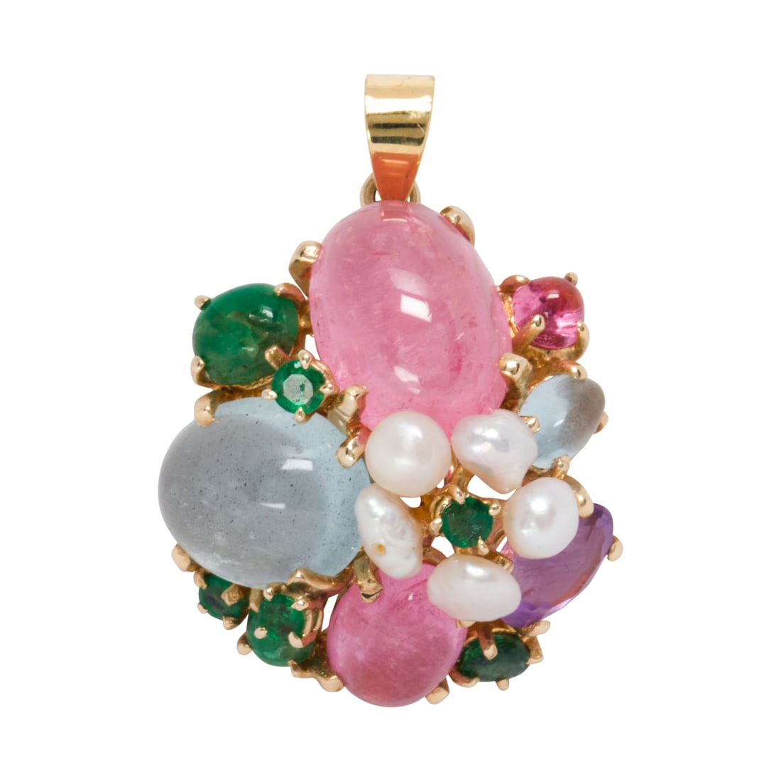A gemstone and 14k gold pendant (1 of 1)
