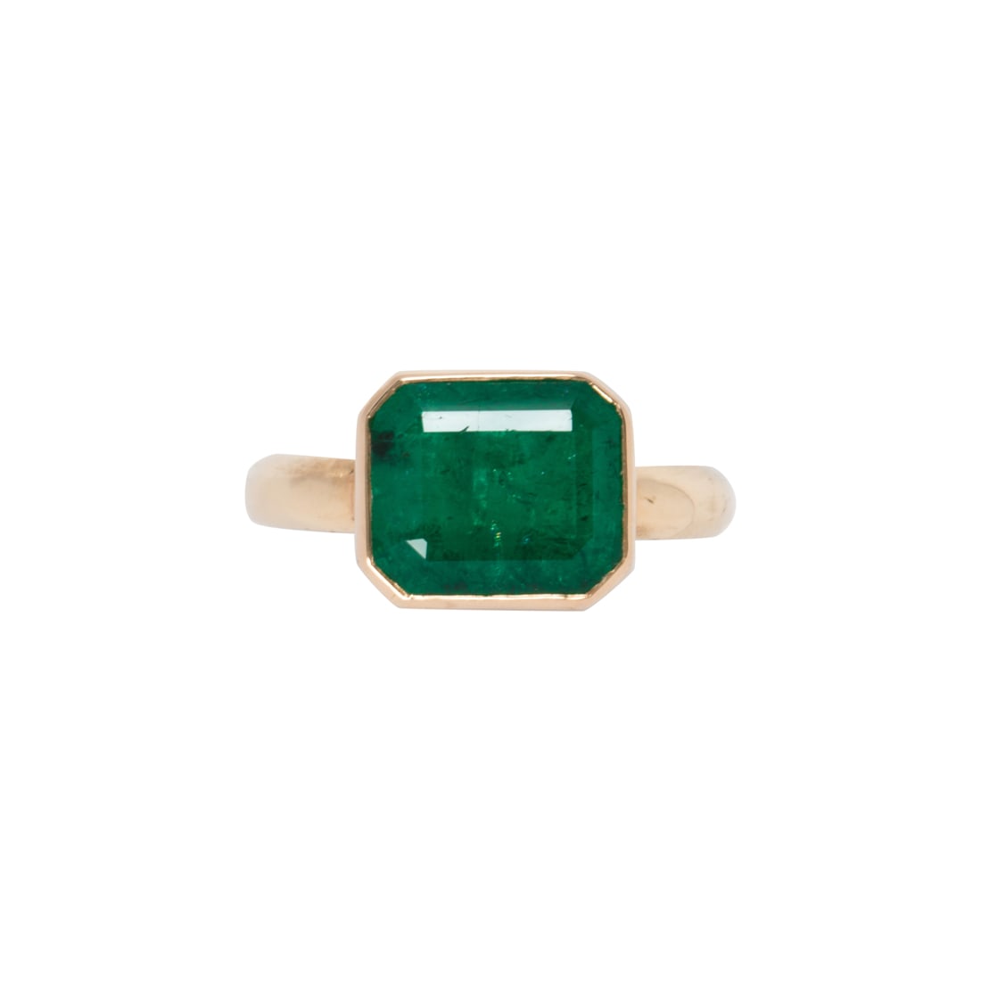 An emerald and 14k gold ring (1 of 2)