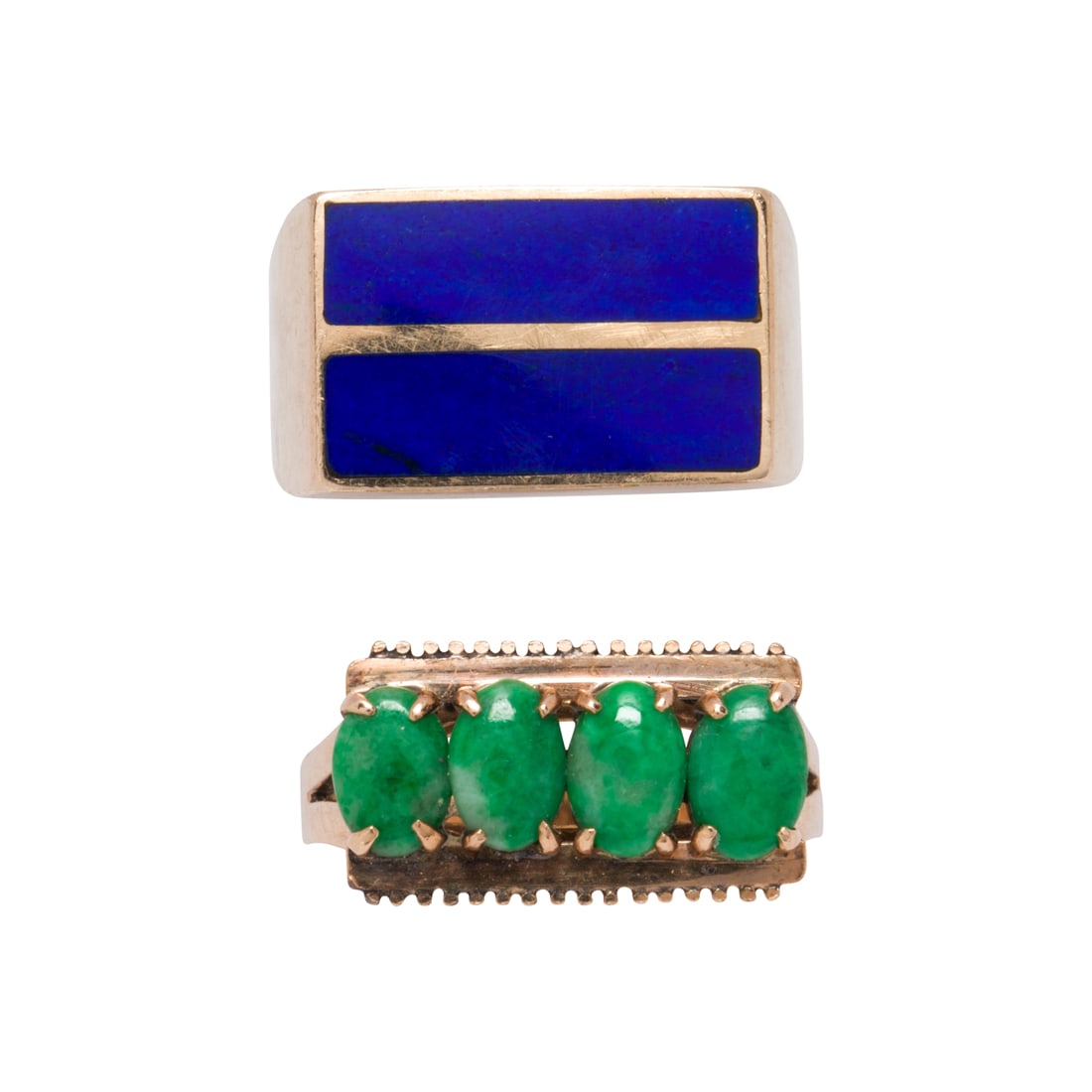 Two gemstone and 14k gold rings (1 of 2)