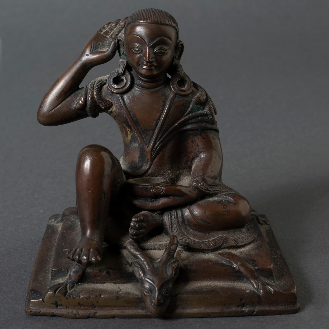 Tibetan bronze figure of Milarepa (1 of 5)