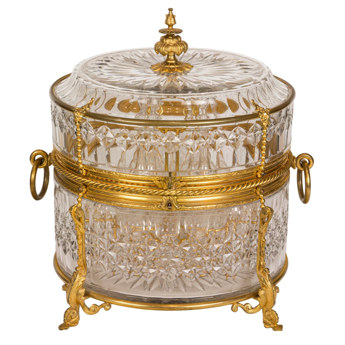 A French gilt bronze mounted cut glass tantalus (1 of 4)
