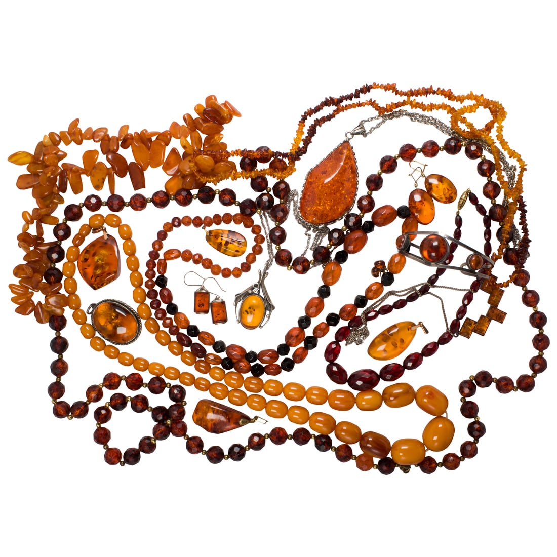 A group of amber and plastic jewelry (1 of 1)