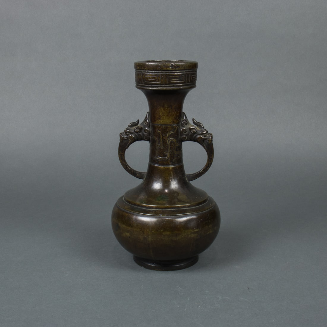 Chinese bronze bottle vase (1 of 3)