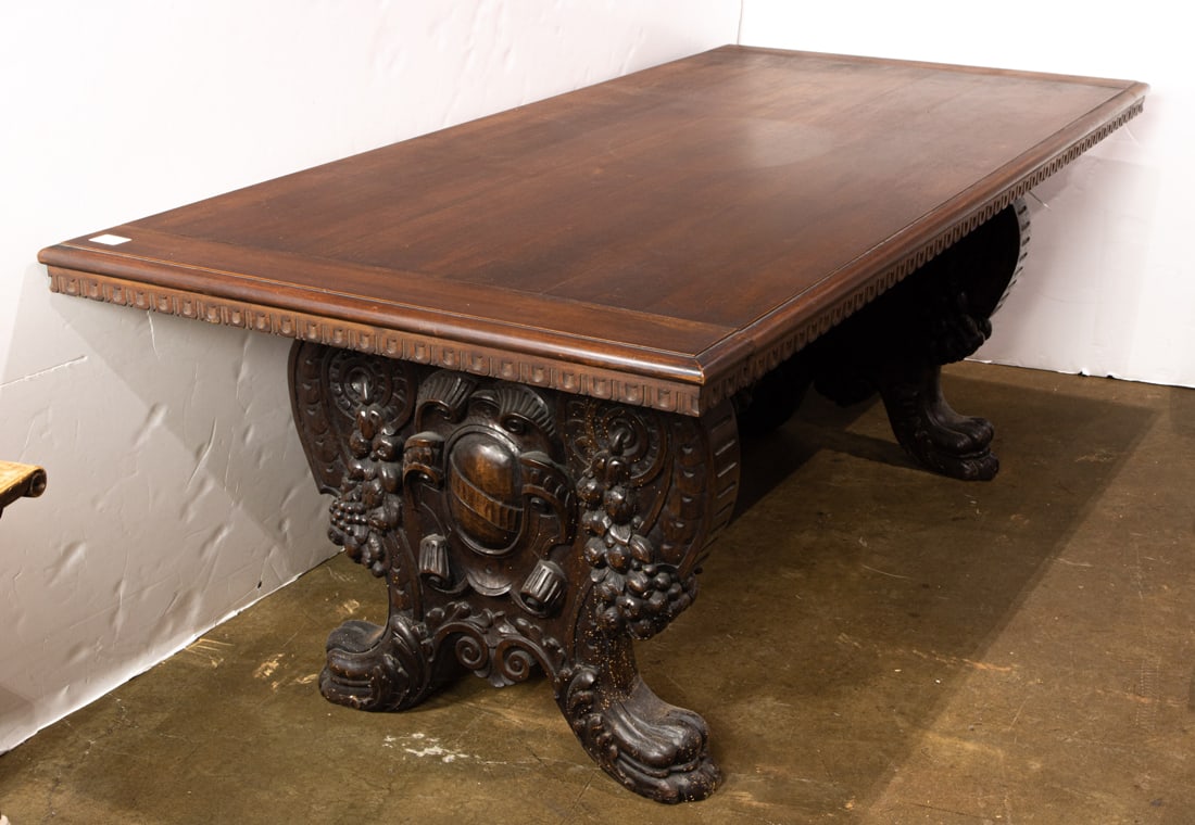 A Renaissance Revival walnut dining table (1 of 1)