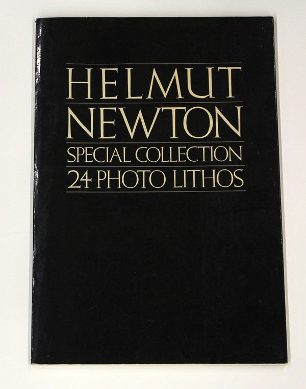 Helmut Newton Signed Special Collection: Book, "Helmut Newton Special Collection, 24 Photo Lithos," 1979, Congreve Publishing, New York, signed by the artist in green felt tip marker on cover page. Note: Purchased at G. Ray Hawkins Gallery,