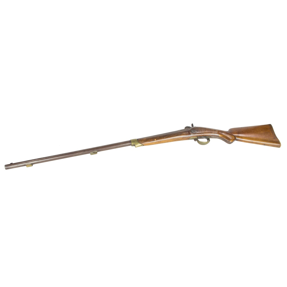 A P.J. Malherbe & Co Liege rifle: A P.J. Malherbe & Co Liege rifle, 48.25"l. Provenance: Property from the private collection of Stephen and Lynette Schwartz of Stephen's Antiques, Tiburon, CA