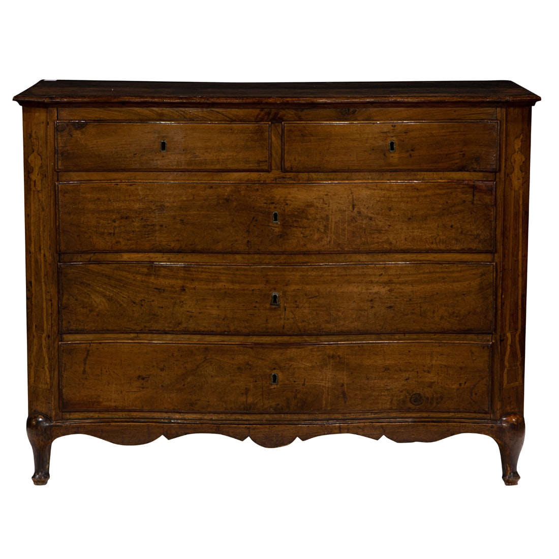 A French serpentine chest of drawers circa 1750 (1 of 3)