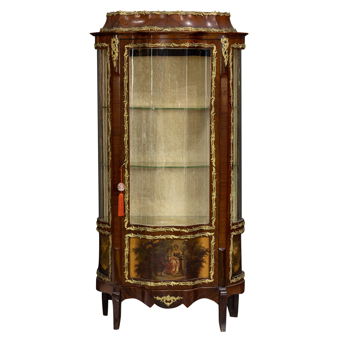 A Louis XV style gilt bronze Vernis Martin vitrine (1 of 3)