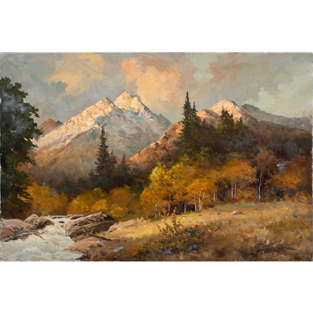 Painting, Robert Wood, Tetons (1 of 5)