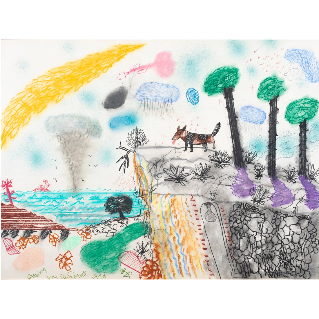 Work on paper, Roy De Forest (1 of 4)