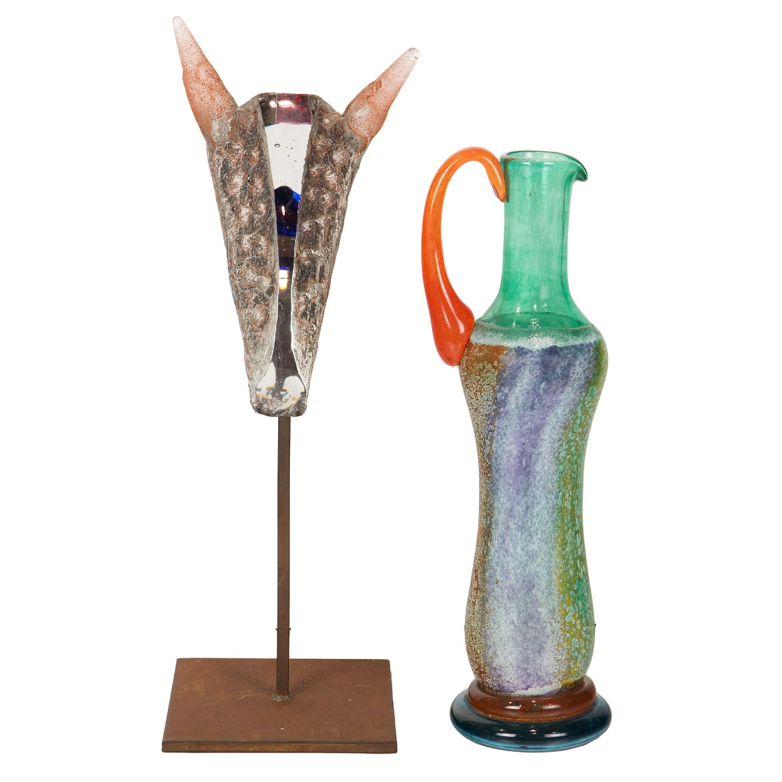 A Kosta Boda glass sculpture and pitcher (1 of 7)