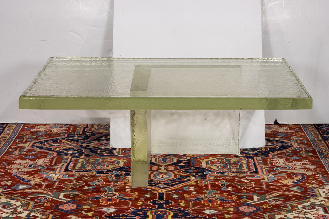 A John Lewis (Oakland, CA) custom cast glass table (1 of 3)