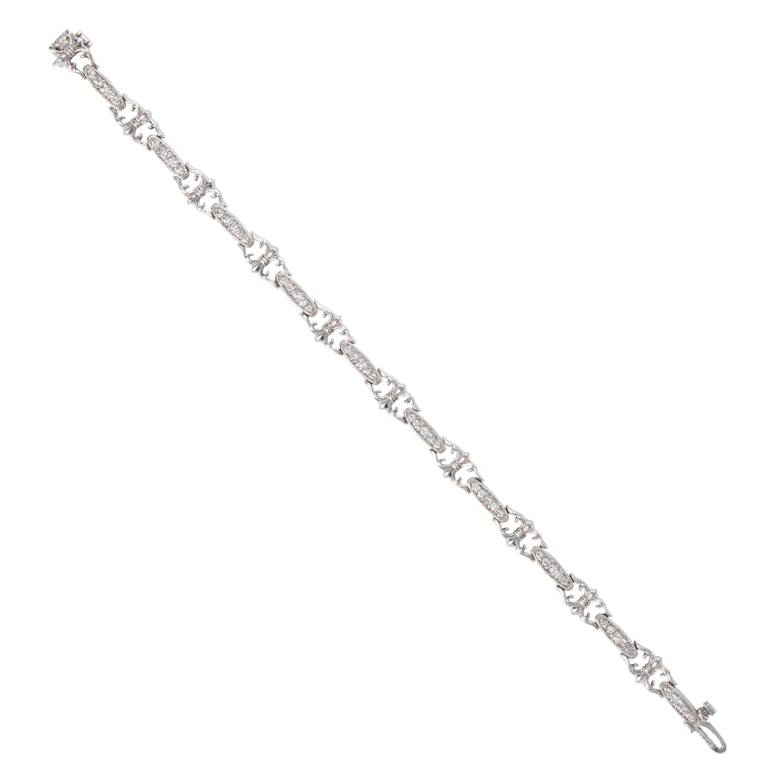 A diamond and 14k white gold bracelet (1 of 2)