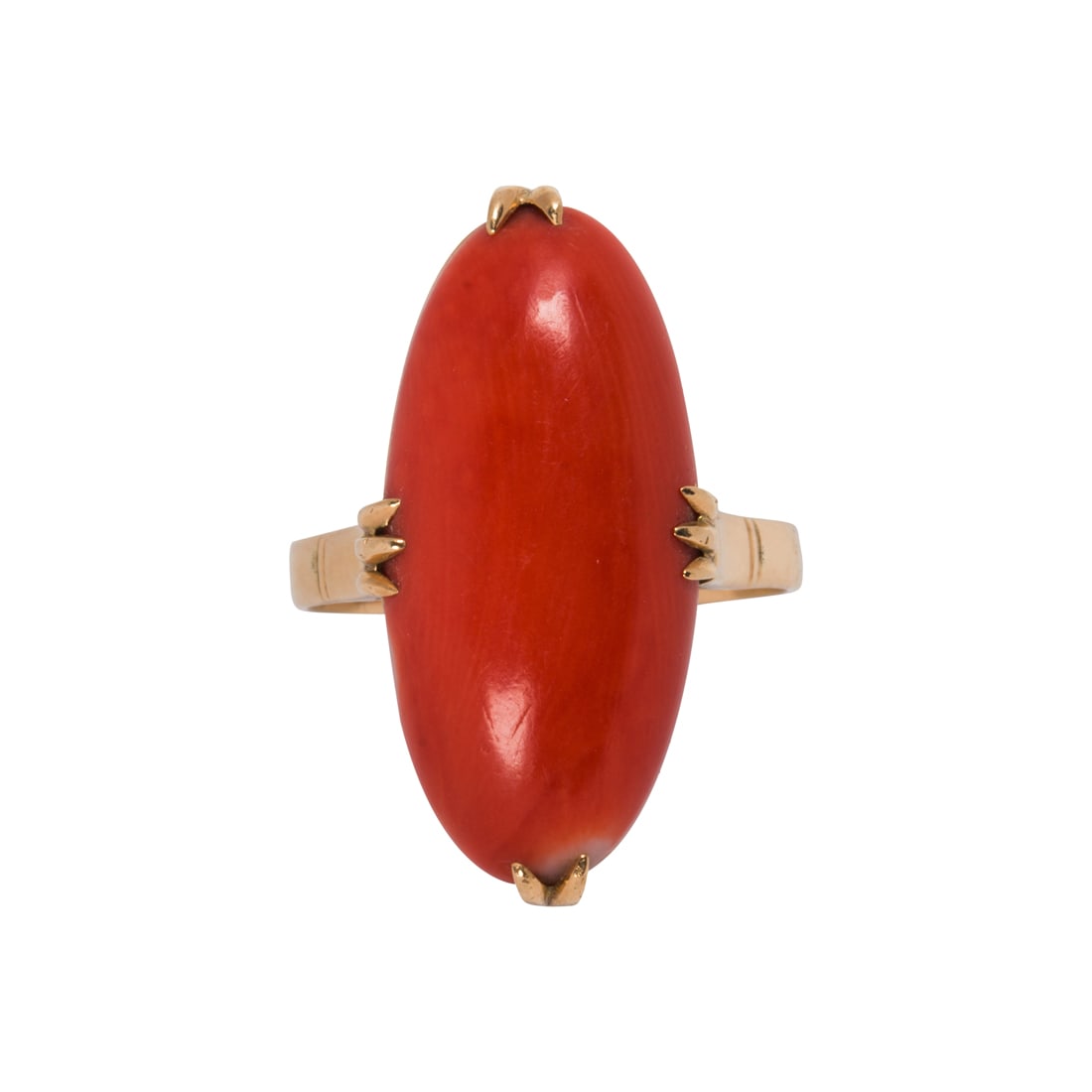 A coral and 14k gold ring (1 of 2)