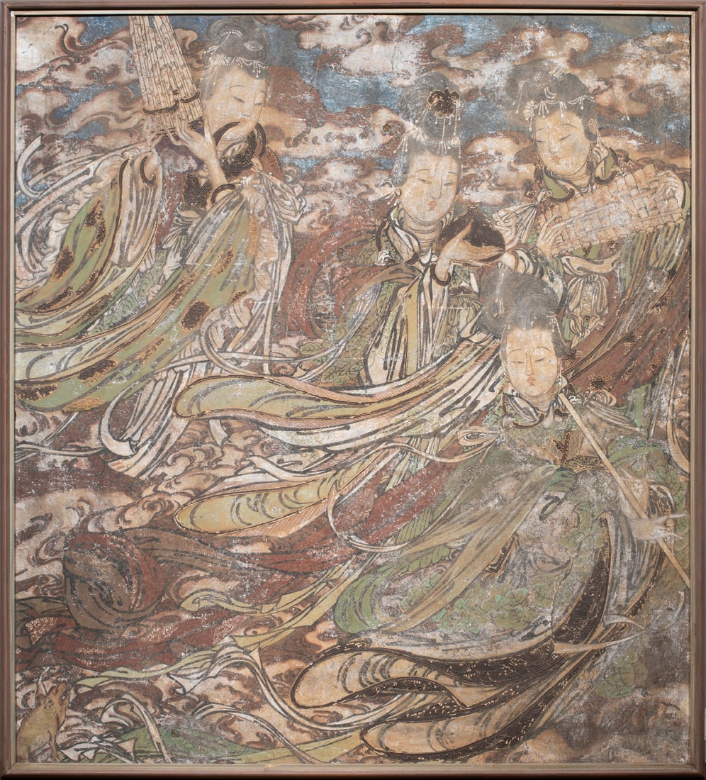 Chinese wall fresco fragment (1 of 2)