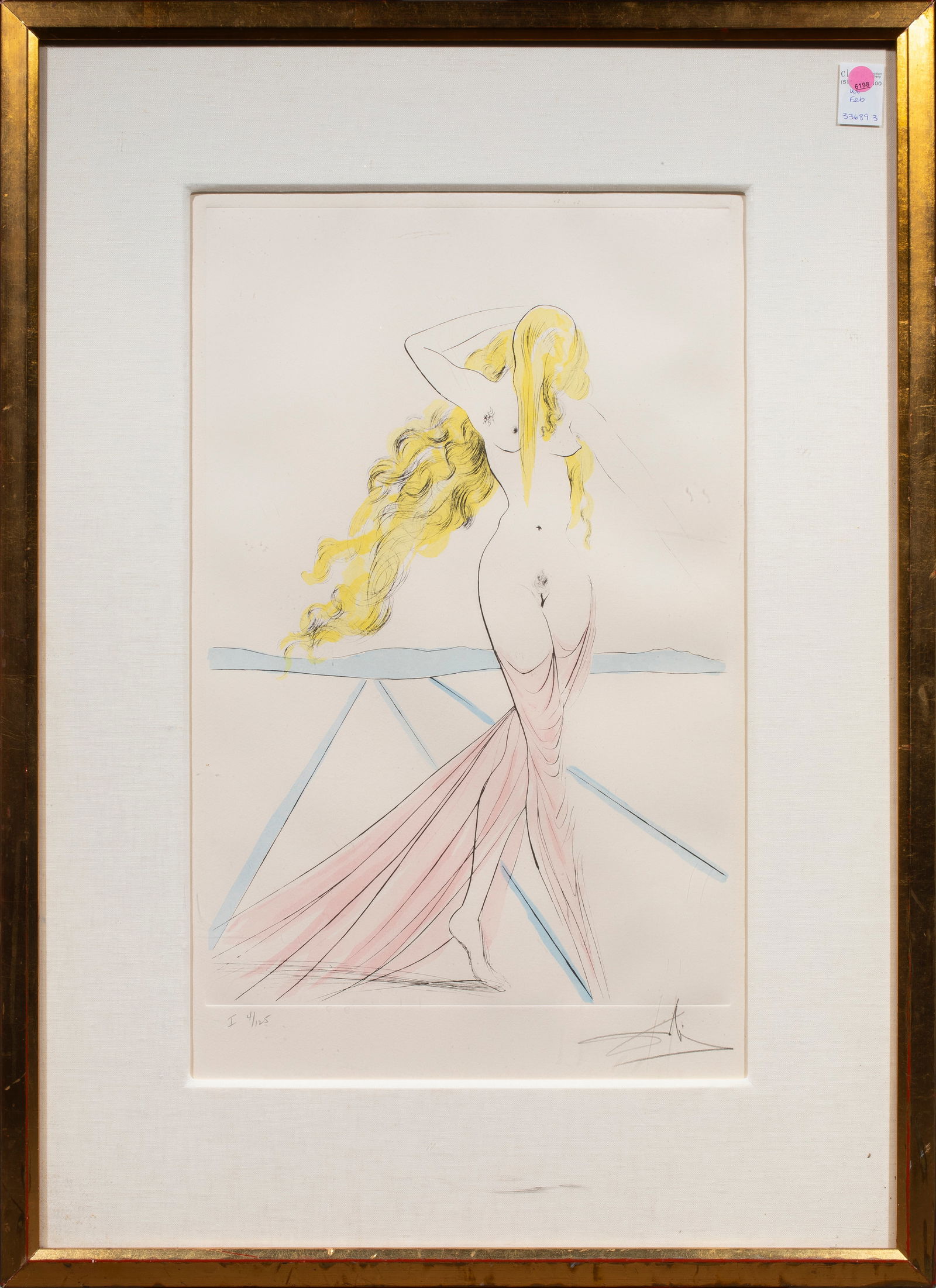 Print, After Salvador Dali: After Salvador Dali (Spanish, 1904-1989), "Venus," etching with aquatint, bears signature lower right, edition 14/125, overall (with frame): 37"h x 26.5"w