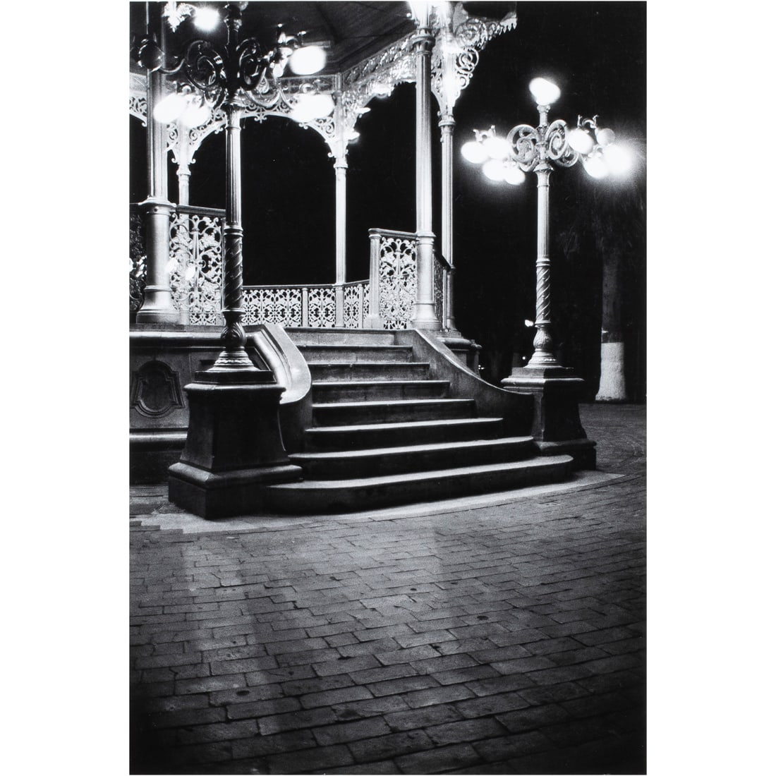 Photograph, Myron Wood: Myron Wood (American, 1921-1991), "Guymas Bandstand," 1967 (printed 1976), gelatin silver print, pencil signed lower right, signed, titled, and dated with numerous printing notations verso, sheet: 9.5