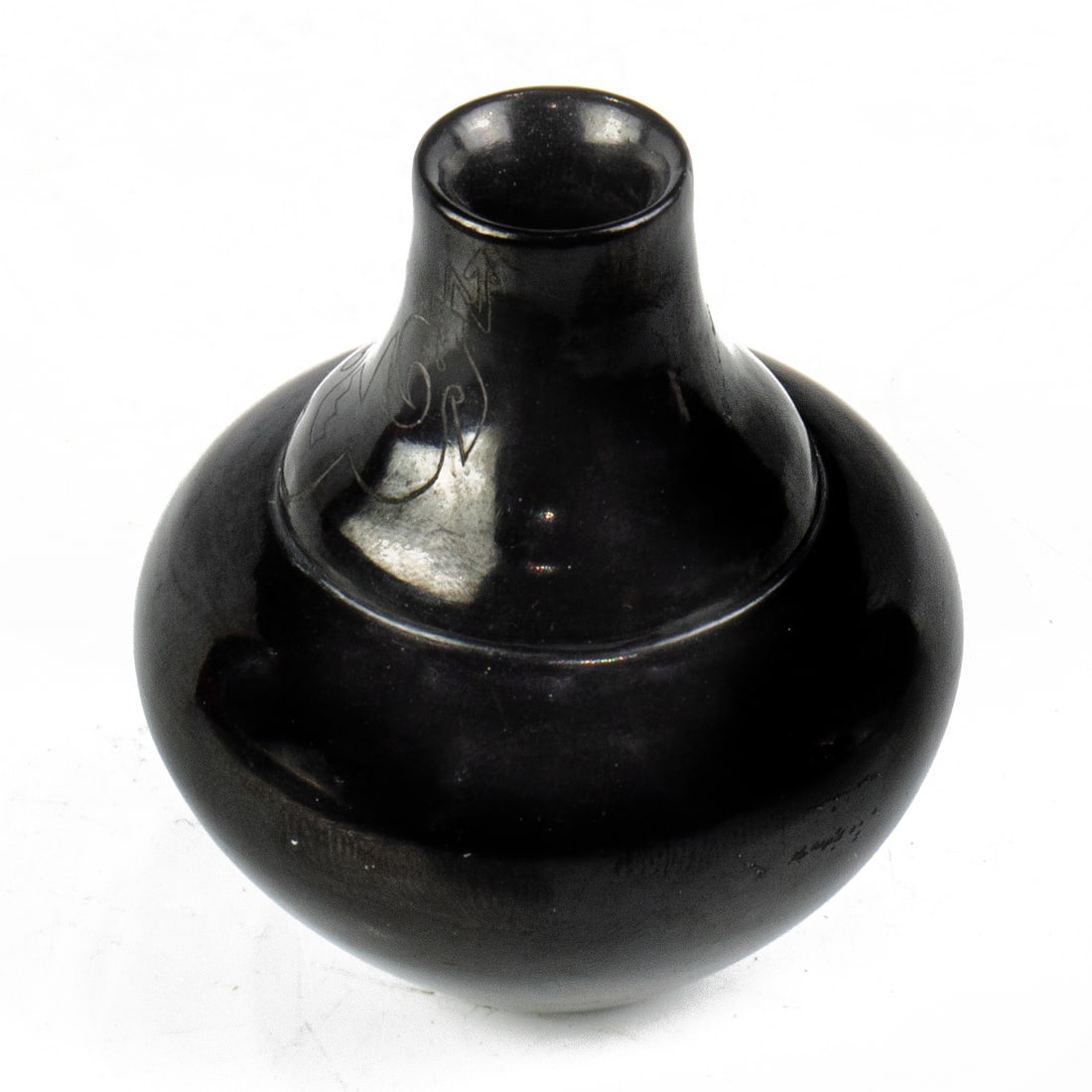 A Nancy Youngblood blackware miniature vase (1 of 3)