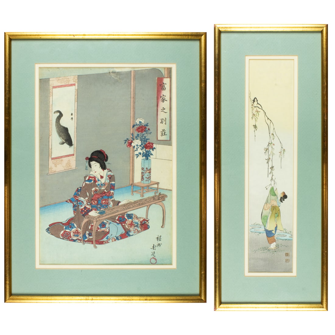(lot of 2) Japanese woodblock prints (1 of 3)