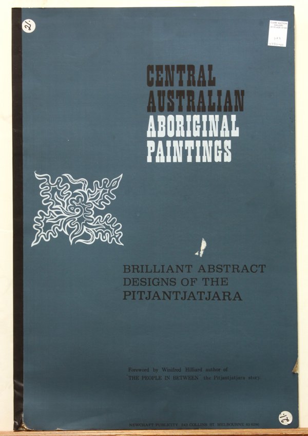 Portfolios, Central Australia Aboriginal: (lot of 2) Portfolios, ''Central Australia Aboriginal Paintings,'' housing twelve silkscreens after the original paintings, overall: 28''h x 18''w