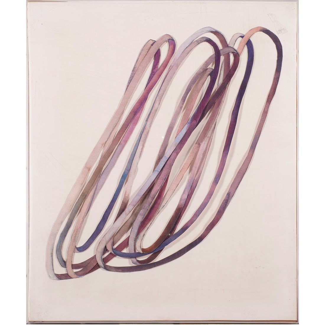 Watercolor Collage, Marshall Westbury: Marshall Westbury (American, 20th century), Untitled, 1969, watercolor collage, gallery title label (Allan Stone, New York) affixed verso, sight: 18.88"h x 14.88"w, overall (with plexiglass frame): 19