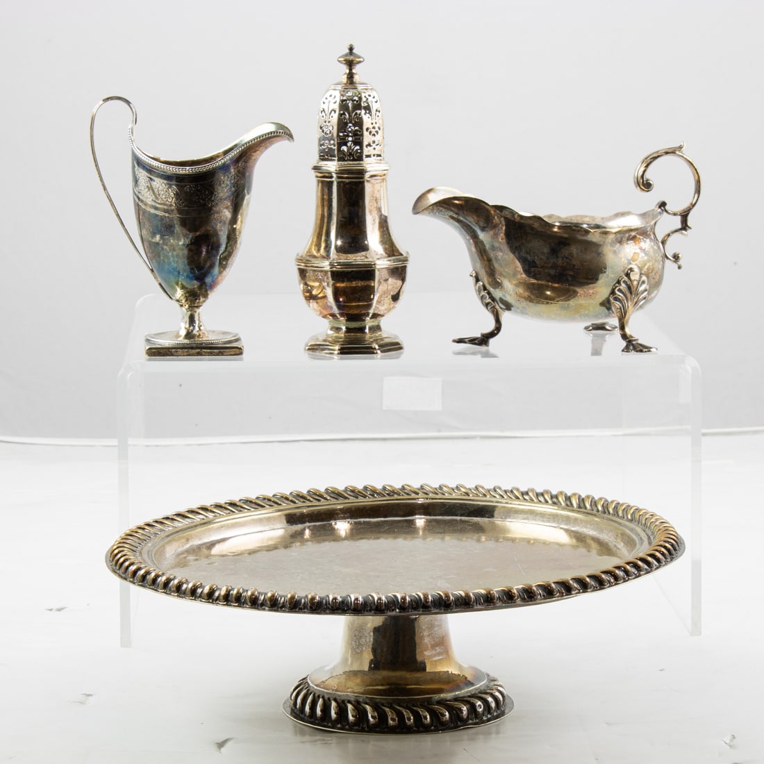 A lot of three Georgian sterling hollow ware items (1 of 4)