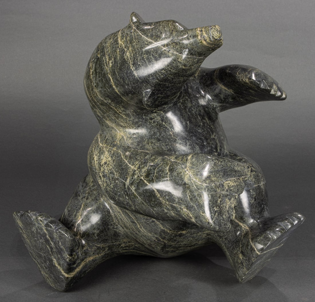 A Nuna Parr carved stone dancing bear (1 of 5)