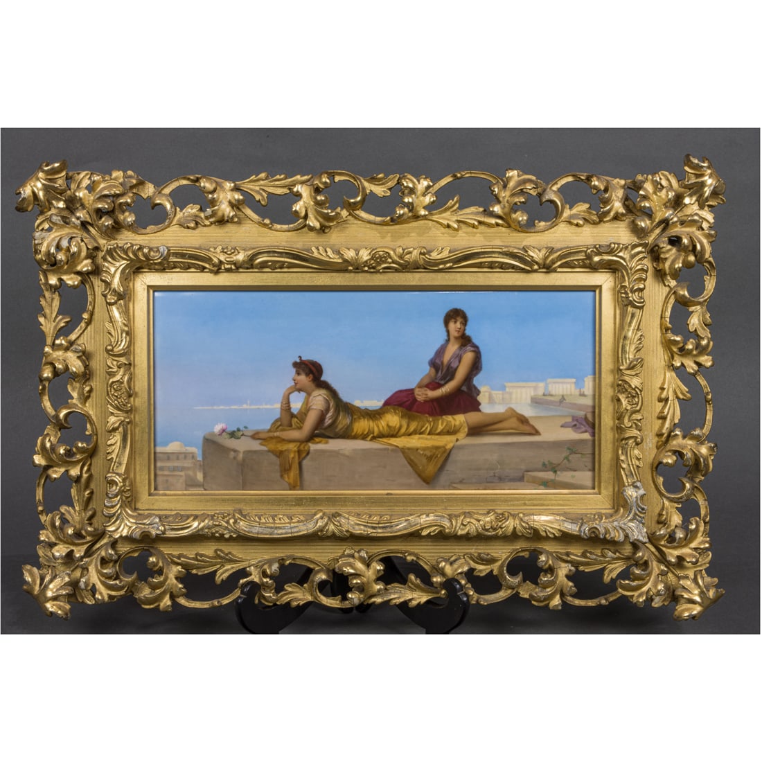 A Continental porcelain plaque: Varda by H. Gorner (1 of 4)