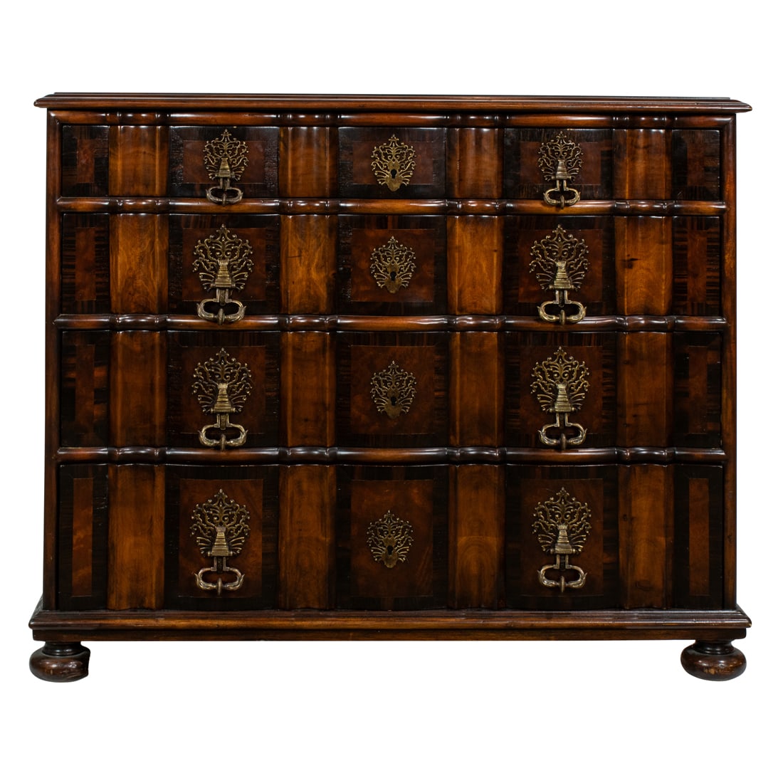 A Dutch Baroque style walnut chest of drawers, 20th century (1 of 6)