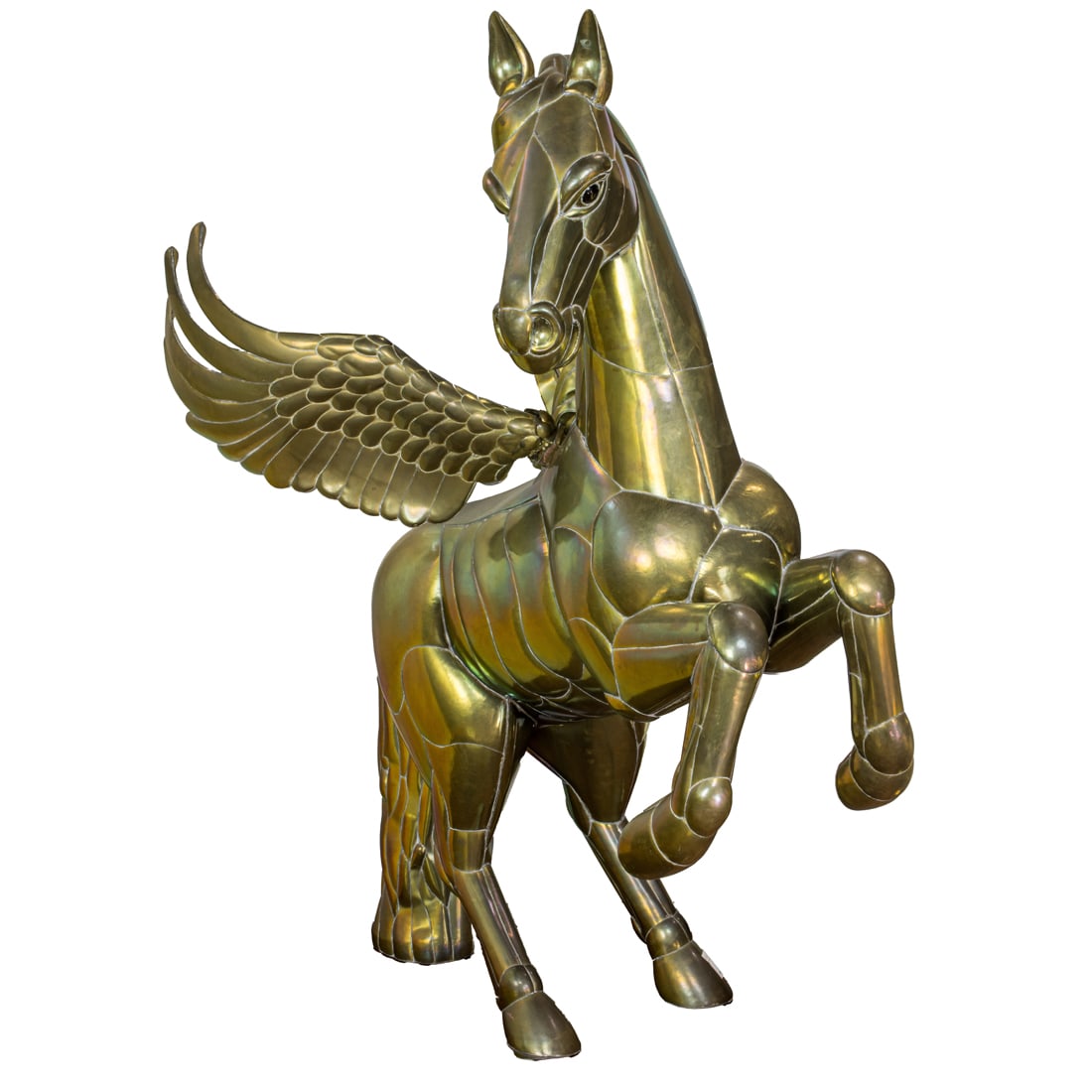 A Sergio Bustamente brass figure of 'Pegasus' (1 of 3)