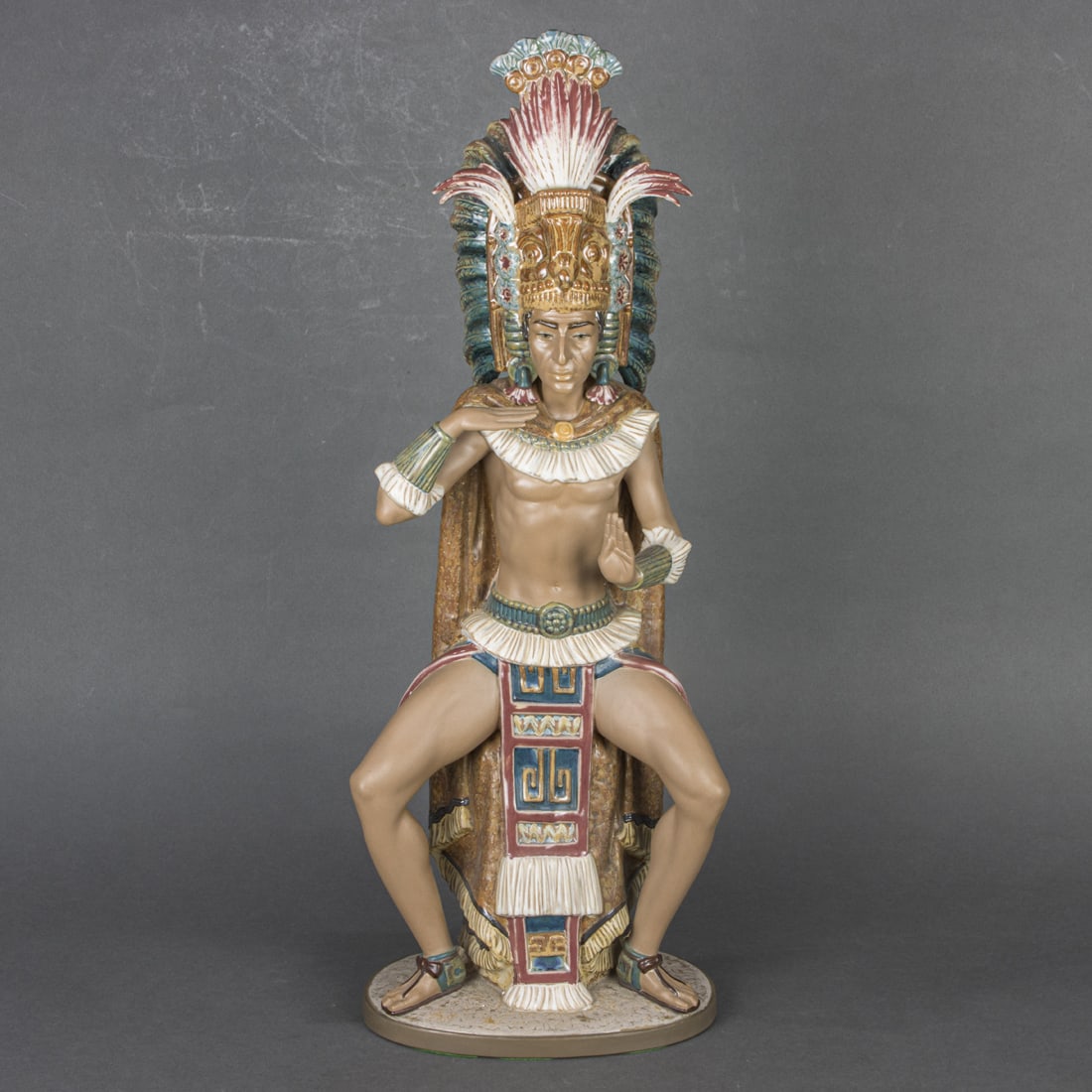 A Lladro polychrome "Aztec" dancer (1 of 5)