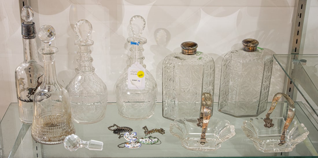 A group of Anglo Irish and other glass decanters (1 of 1)