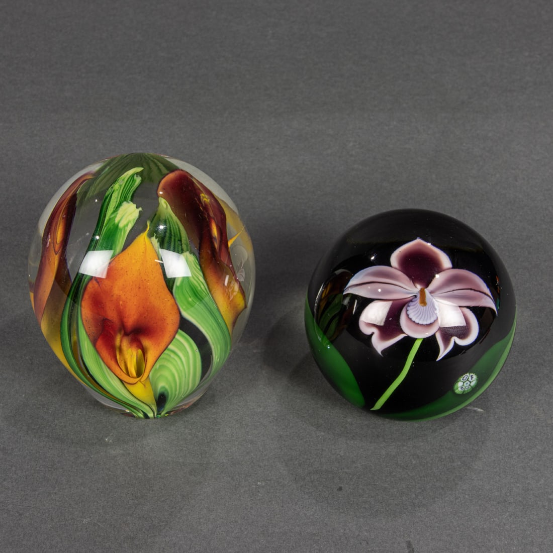 Two glass lampwork paperweights (1 of 7)