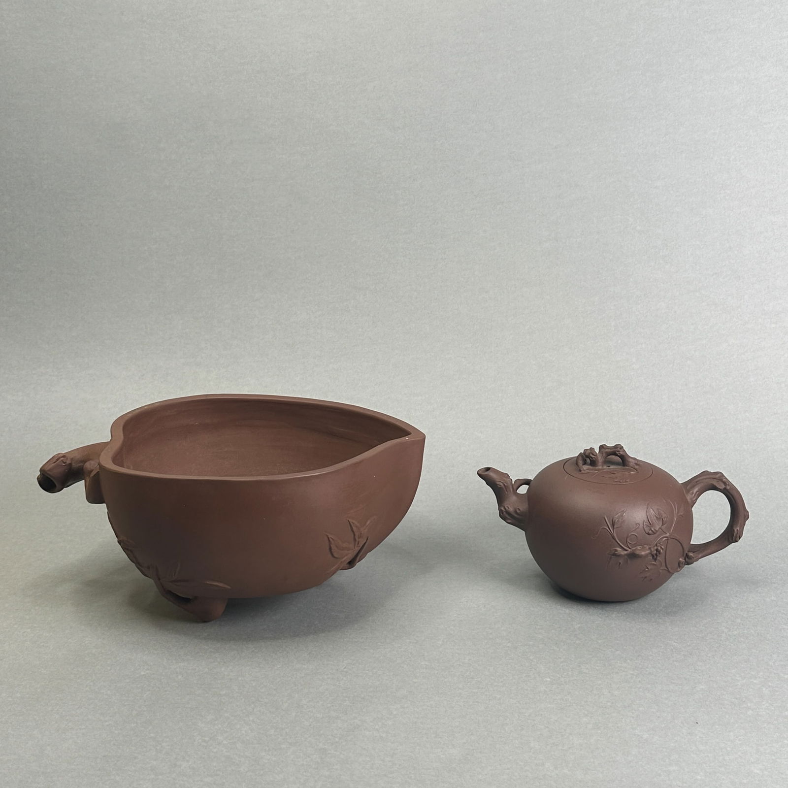 Two Chinese Yixin Clay Articles, 20th Century (1 of 8)