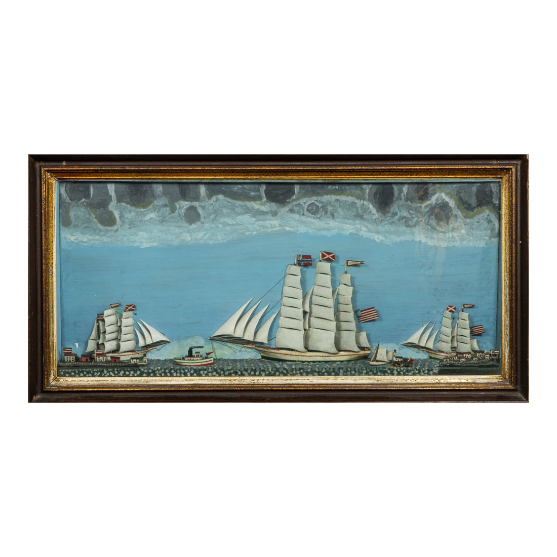 An American nautical shadowbox diorama model by Louis Gunderson (1 of 3)