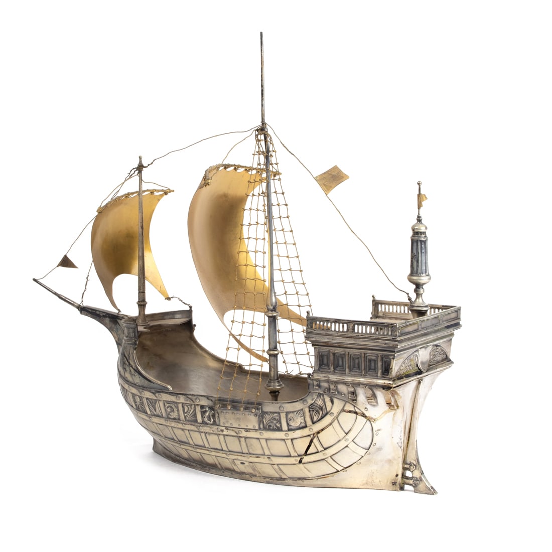 A German presentation silver plated nef, J.P. Kayser Sohne (1 of 6)