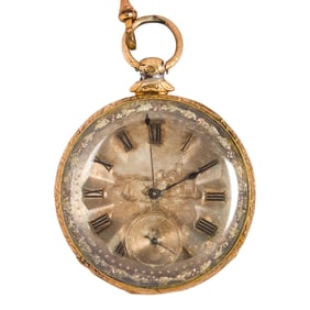 A T.F. Cooper, A 18k gold and gilt metal pocket watch