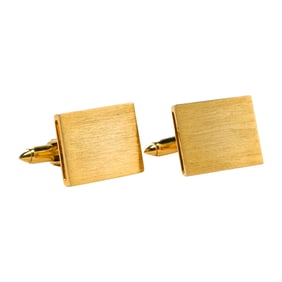 A pair of 14k gold cufflinks