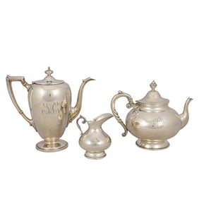 A Reed and Barton sterling tea service, circa 1955