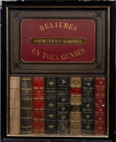 A framed book binding trade sign, 19th century