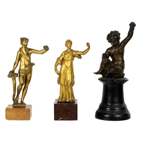 Three Grand Tour bronze figures