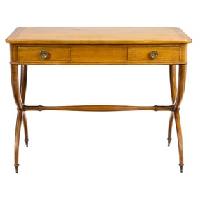 A Empire style fruitwood bureau plat or writing desk